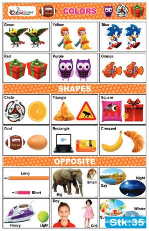 Colors, Shapes and Opposites Stickers