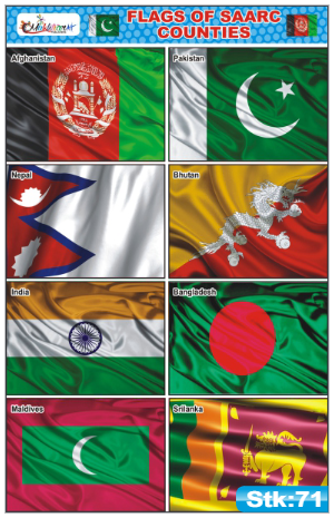 Flags of SAARC Countries Stickers