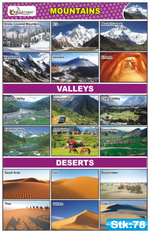 Mountain, Valleys, Desserts Stickers