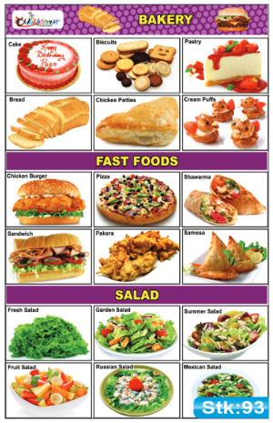 Bakery, Fast Food and Salad Stickers