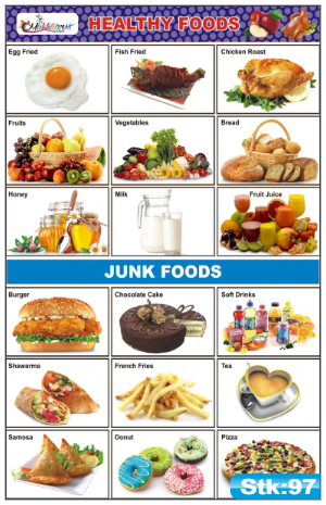 Healthy and Junk Food Stickers